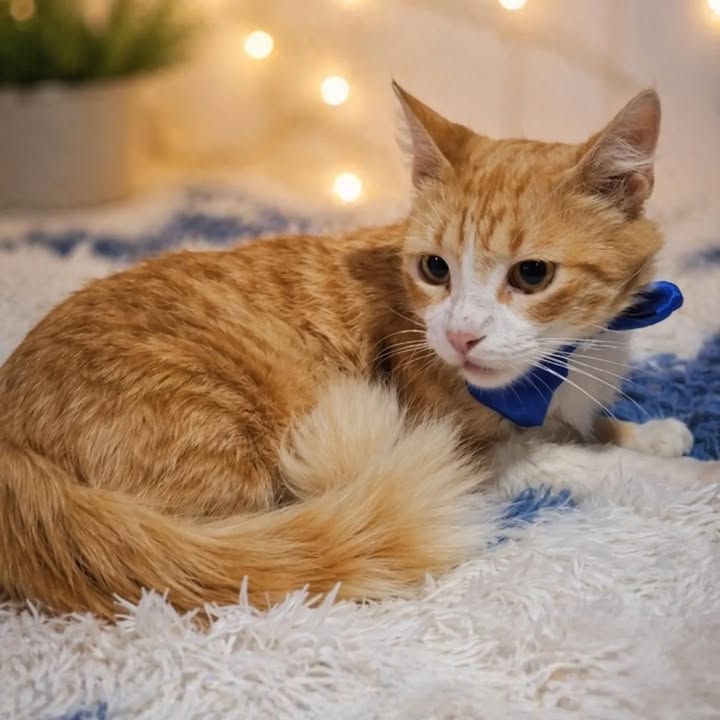 Gato naranja busca hogar amoroso 