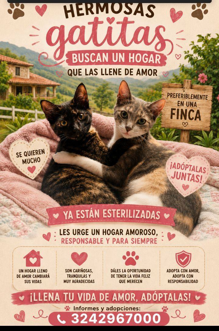 Hermosas gatitas buscan hogar en Neira, Caldas 