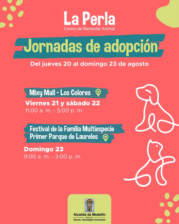 Jornadas de adopción de perros y gatos en Medellin 