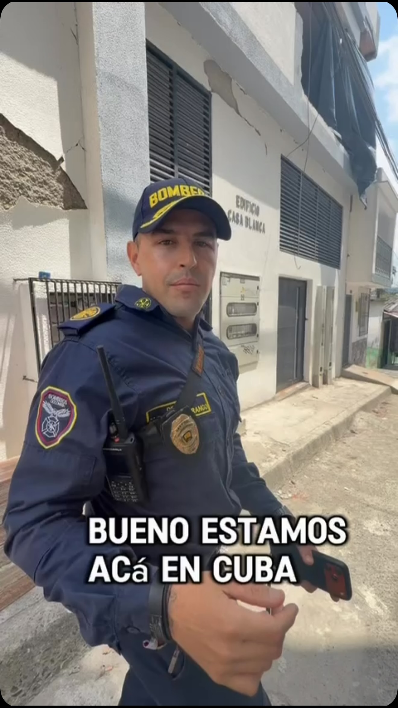 Rescate de gato en Pereira tras terremoto 