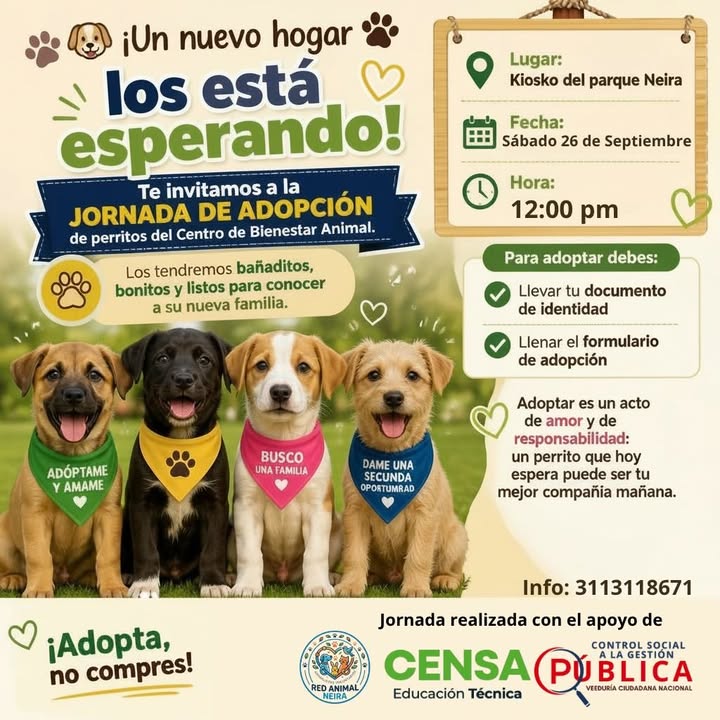 Adopción de Perritos en Neira, Caldas 