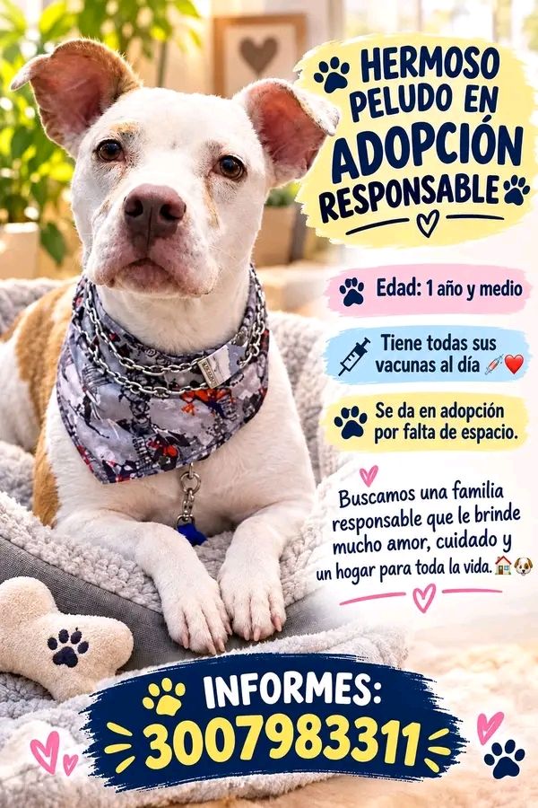 Perro Hembra Mestiza Hermoso Peludo en Adopción Responsable en Tuluá 